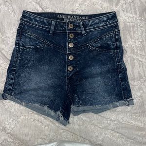 American eagle high waisted denim shorts